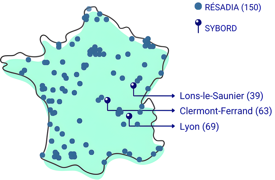 Carte Résadia et Sybord